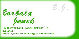 borbala janek business card